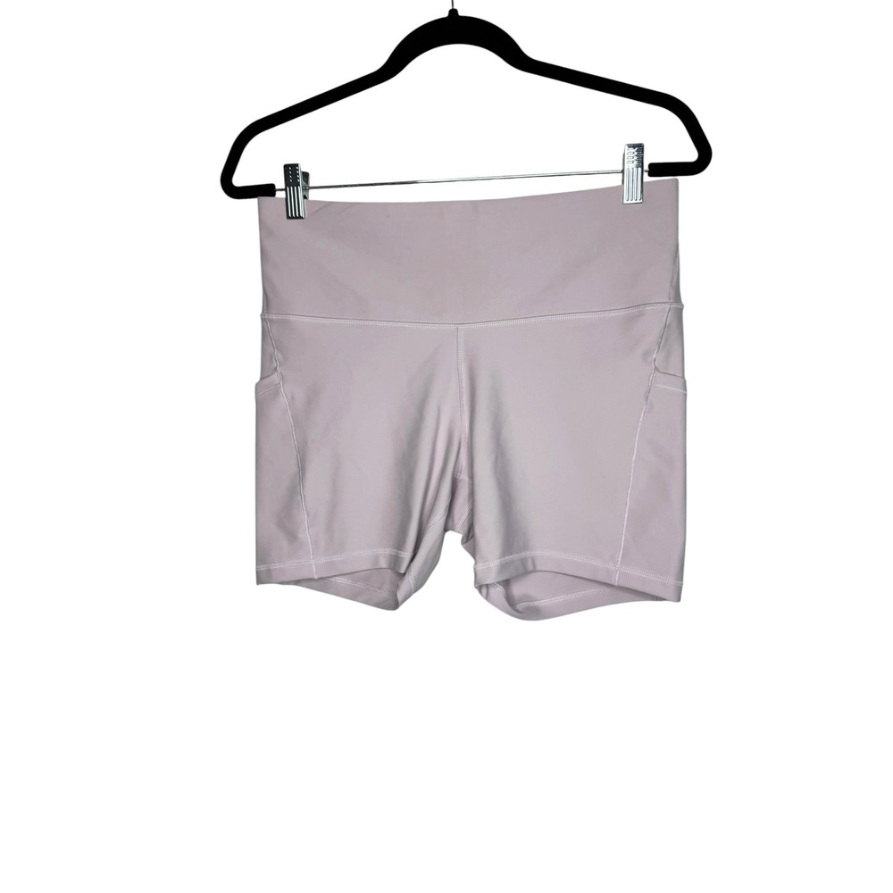 Athleta Interval Stash 5" Short Lavender Purple High Rise Athletic Pockets Large